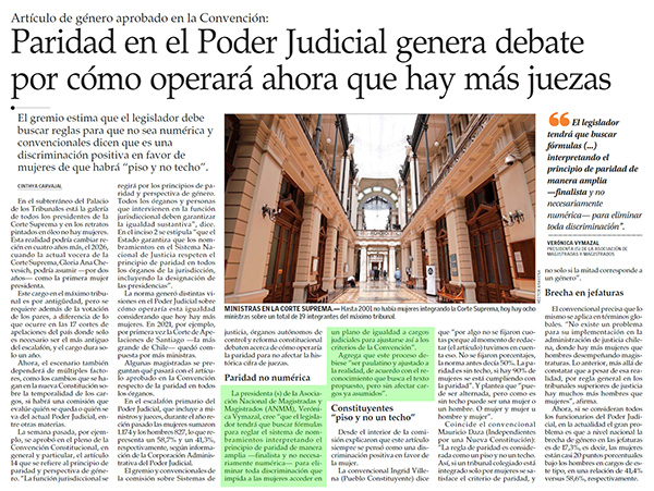 Futura aplicación de la paridad en el Poder Judicial